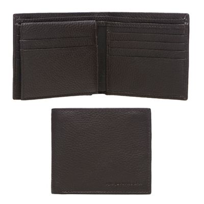 Brown leather wallet in a gift tin